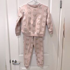 Little Co. by Lauren Conrad Rose Quartz Daisy Floral Sweatshirt and Bottom